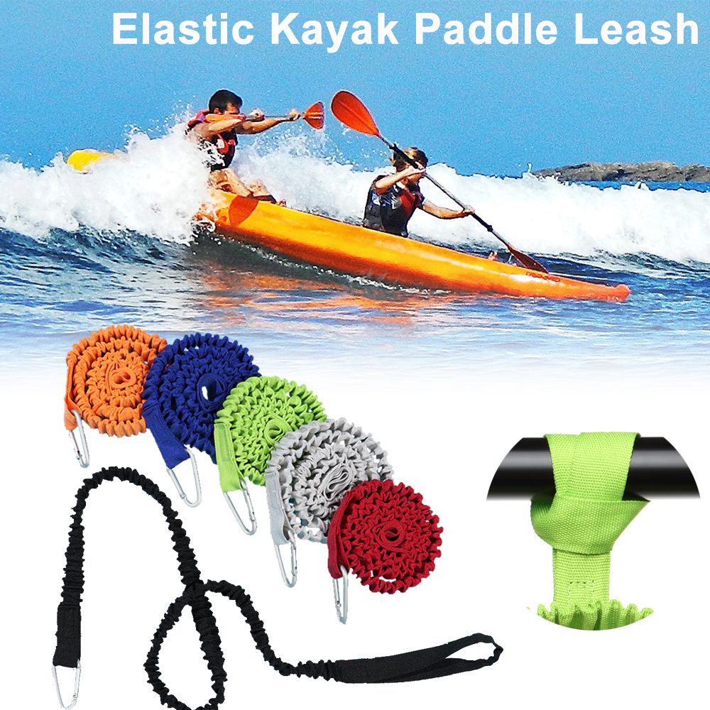 Adjustable Elastic Kayak Canoe - Fishing Kayak Paddle Leash avaliação e preço