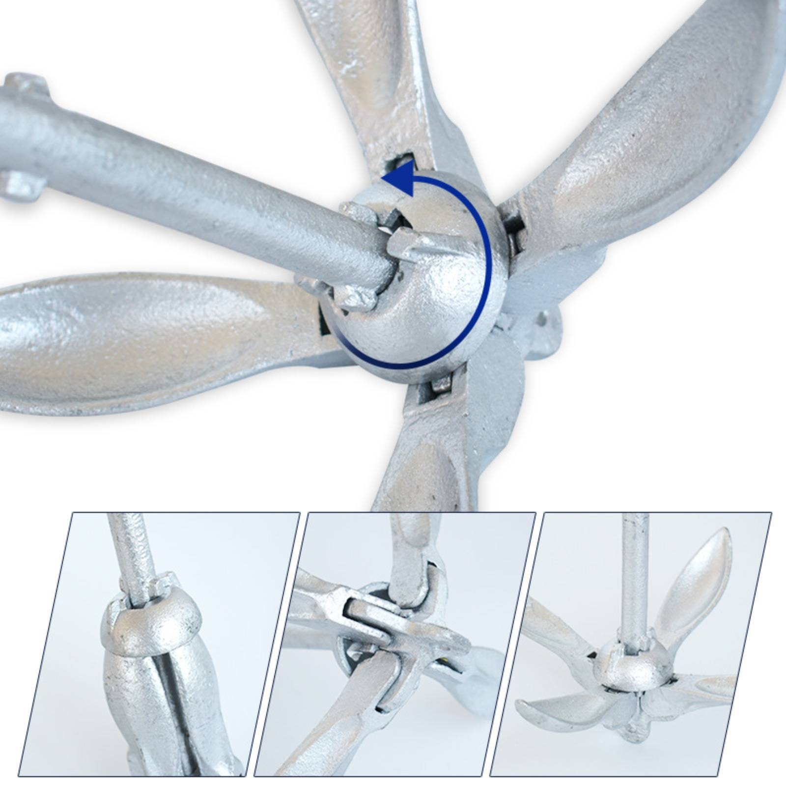 1.5 Kg Boat Anchor Rope Set Sp - Fishing Kayak Anchor avaliação e preço