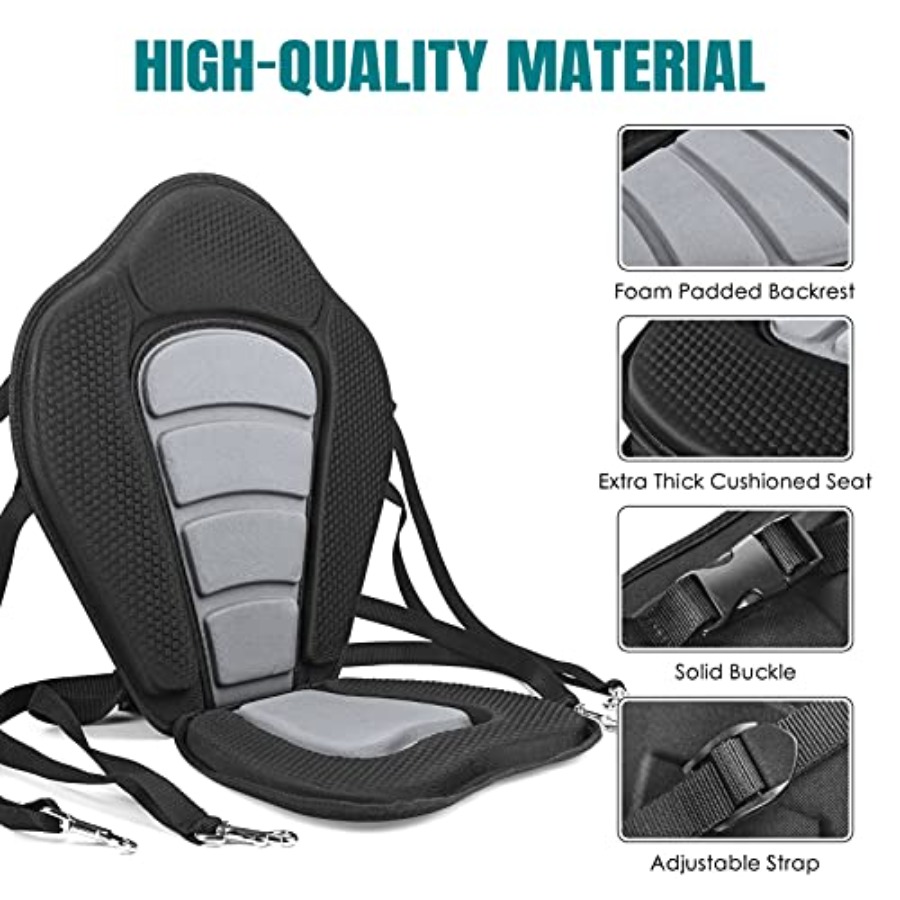 Deluxe Padded Kayak Seat with  - Fishing Kayak Storage Bag avaliação e preço