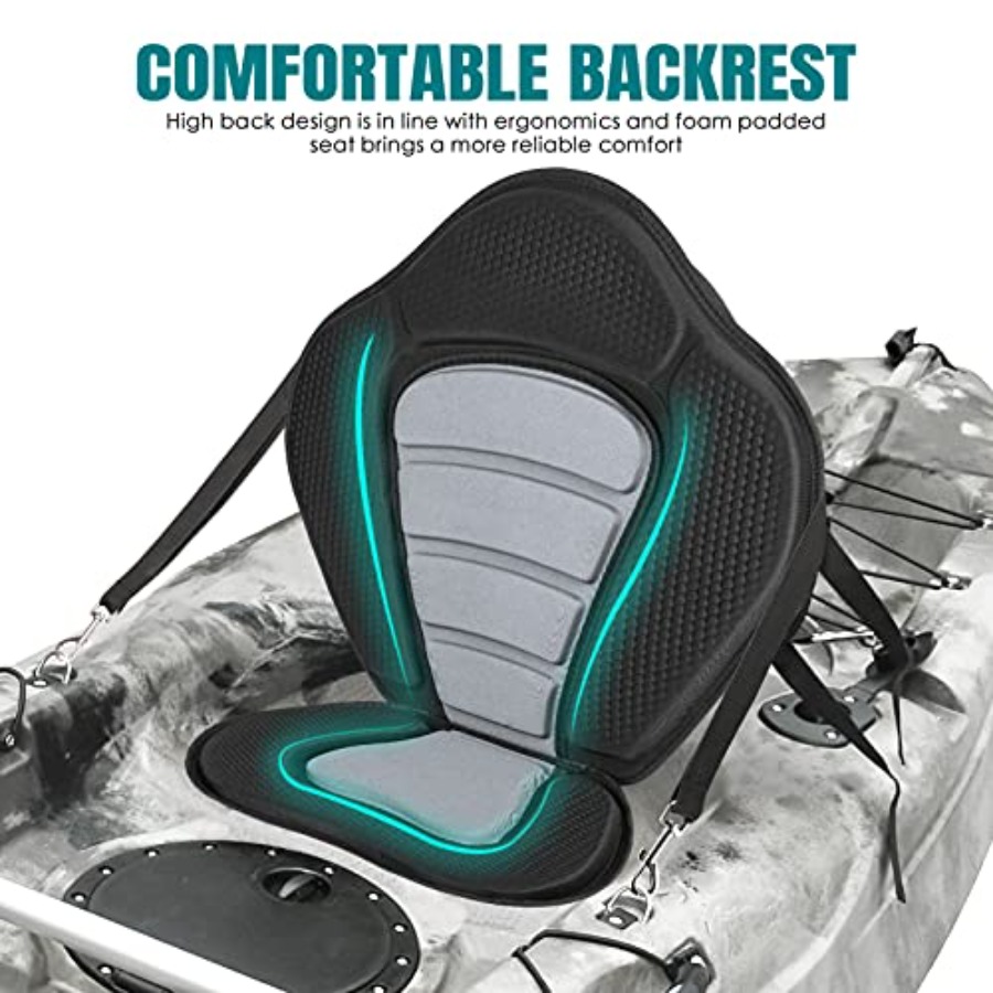 Deluxe Padded Kayak Seat with  - Fishing Kayak Storage Bag avaliação e preço