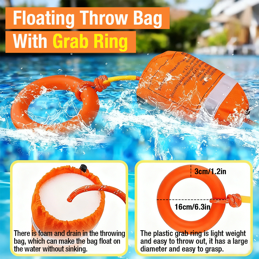 1SET Water Rescue Throw Bag, w - Fishing Kayak Crate avaliação e preço