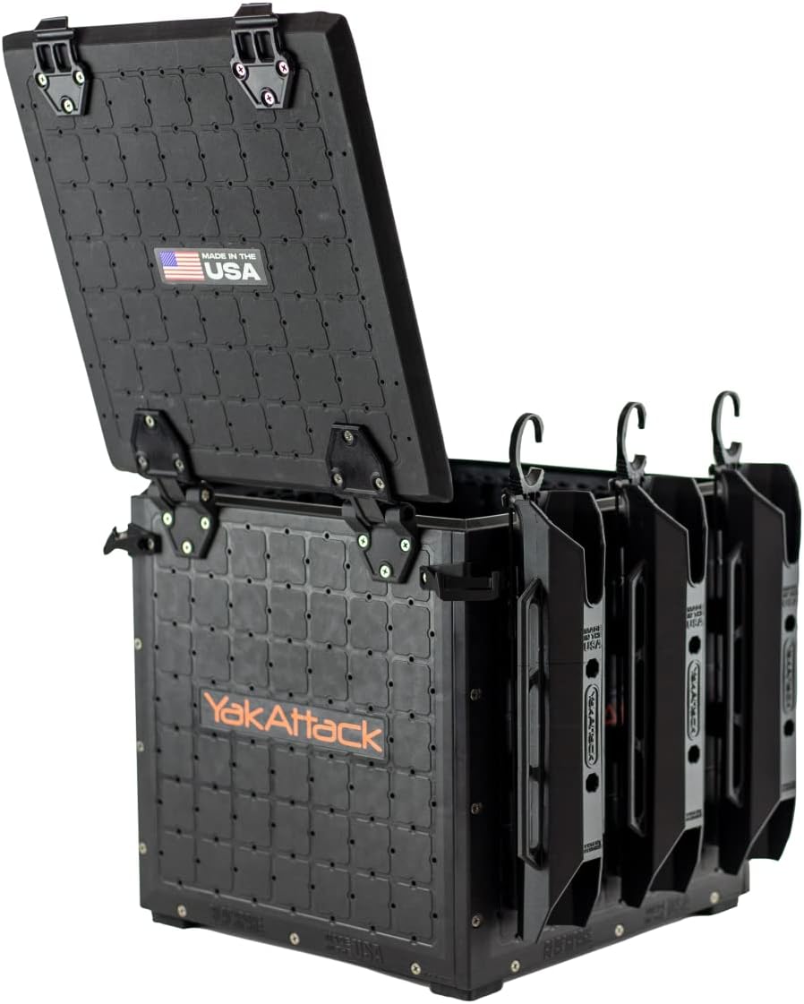 Fishing Crate with 3 Rod Holde - Fishing Kayak Crate avaliação e preço