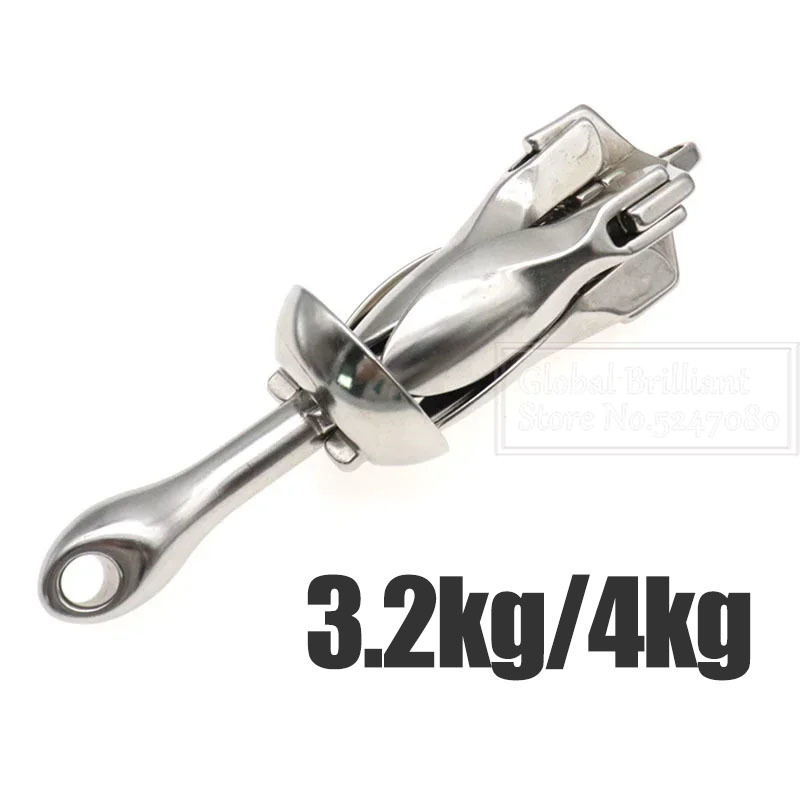 3.2KG/4KG Boat Stainless Steel - Fishing Kayak Anchor avaliação e preço