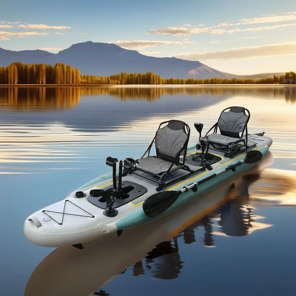 14ft Inflatable Fishing Canoe  - Fishing Kayak Seat avaliação e preço
