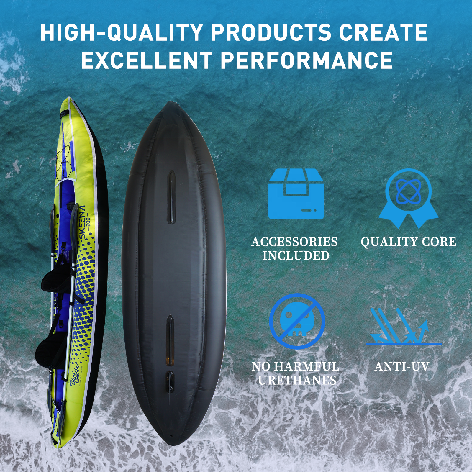 Adult Inflatable Fishing Canoe - Fishing Kayak Seat avaliação e preço