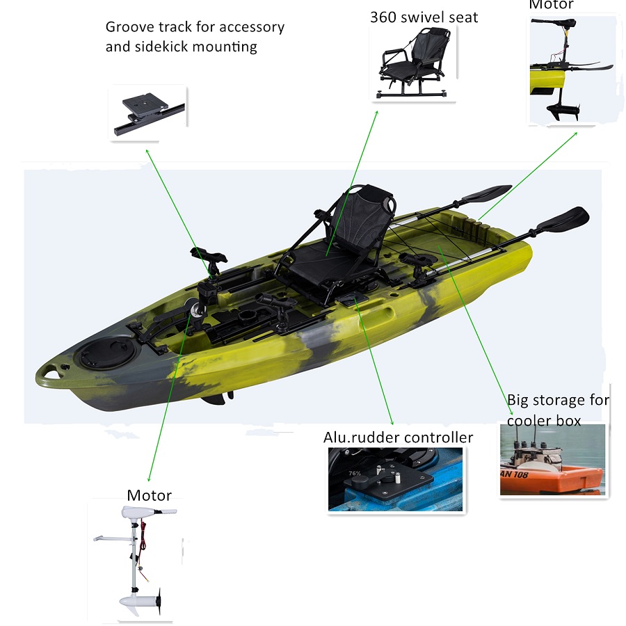 LSF Plastic Rowing Fishing Ele - Fishing Kayak Paddle avaliação e preço