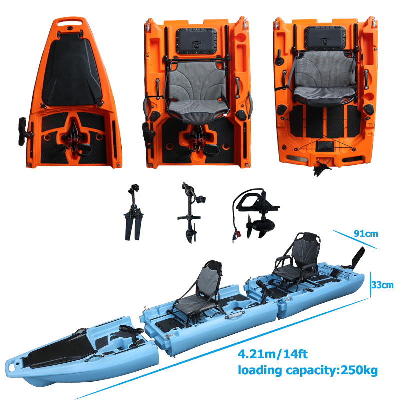 14FT 2 Person Detachable  Peda - Fishing Kayak Seat avaliação e preço