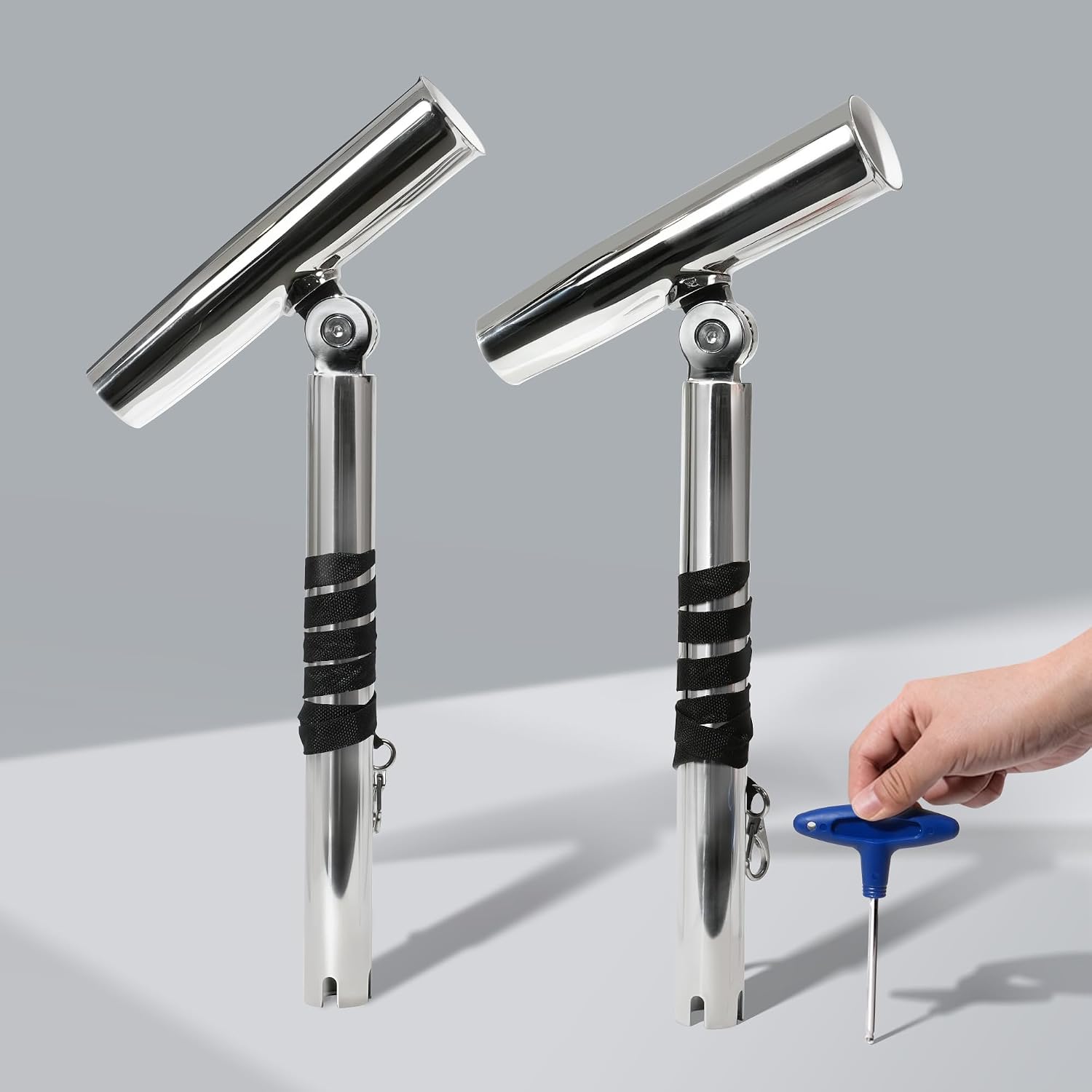 2-Pack Stainless Steel Outrigg - Fishing Kayak Rod Holder avaliação e preço