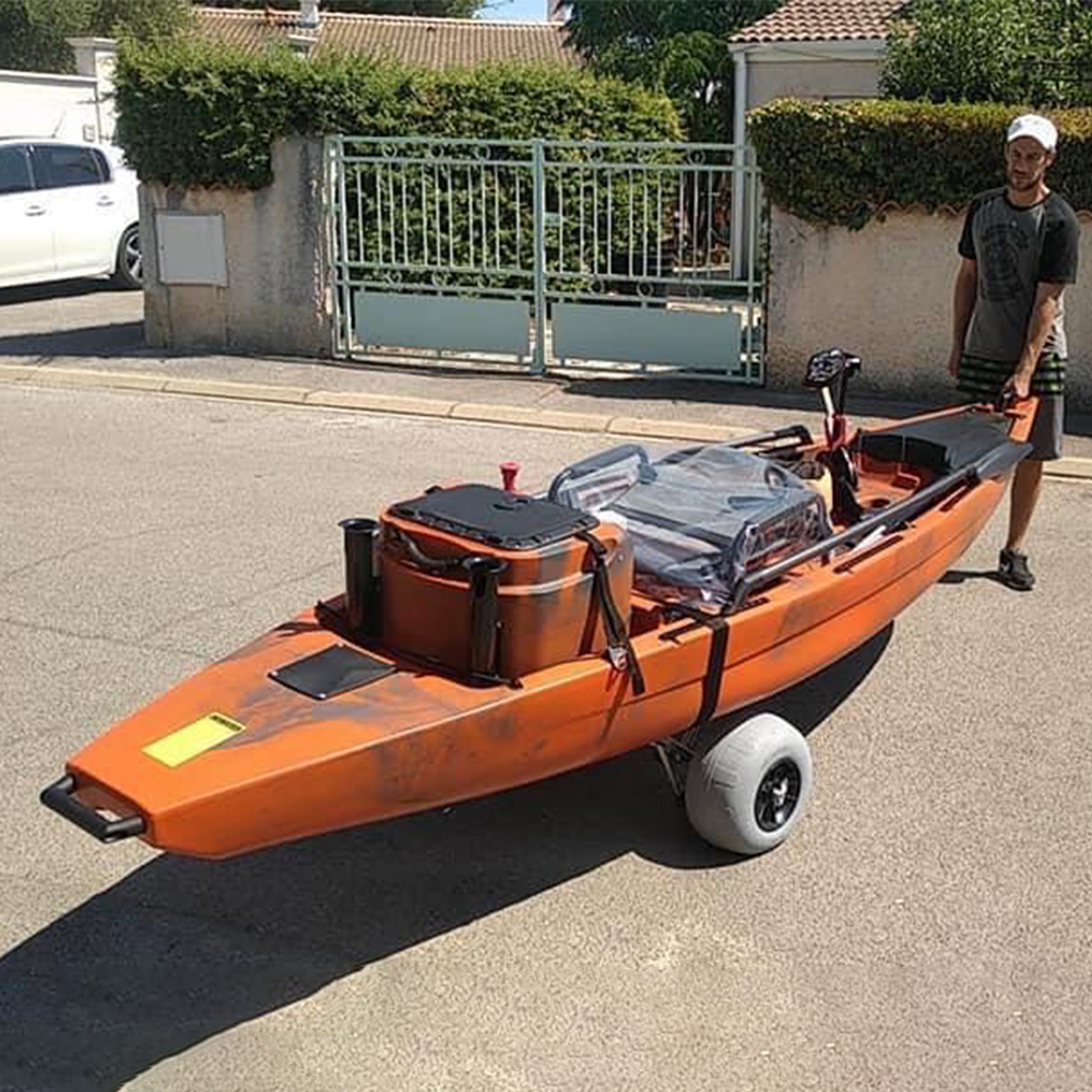 Inflatable Wide Wheel Canoe Bo - Fishing Kayak Cart avaliação e preço