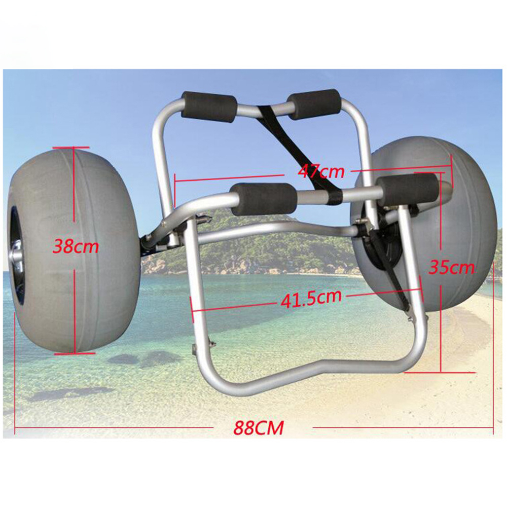 Inflatable Wide Wheel Canoe Bo - Fishing Kayak Cart avaliação e preço