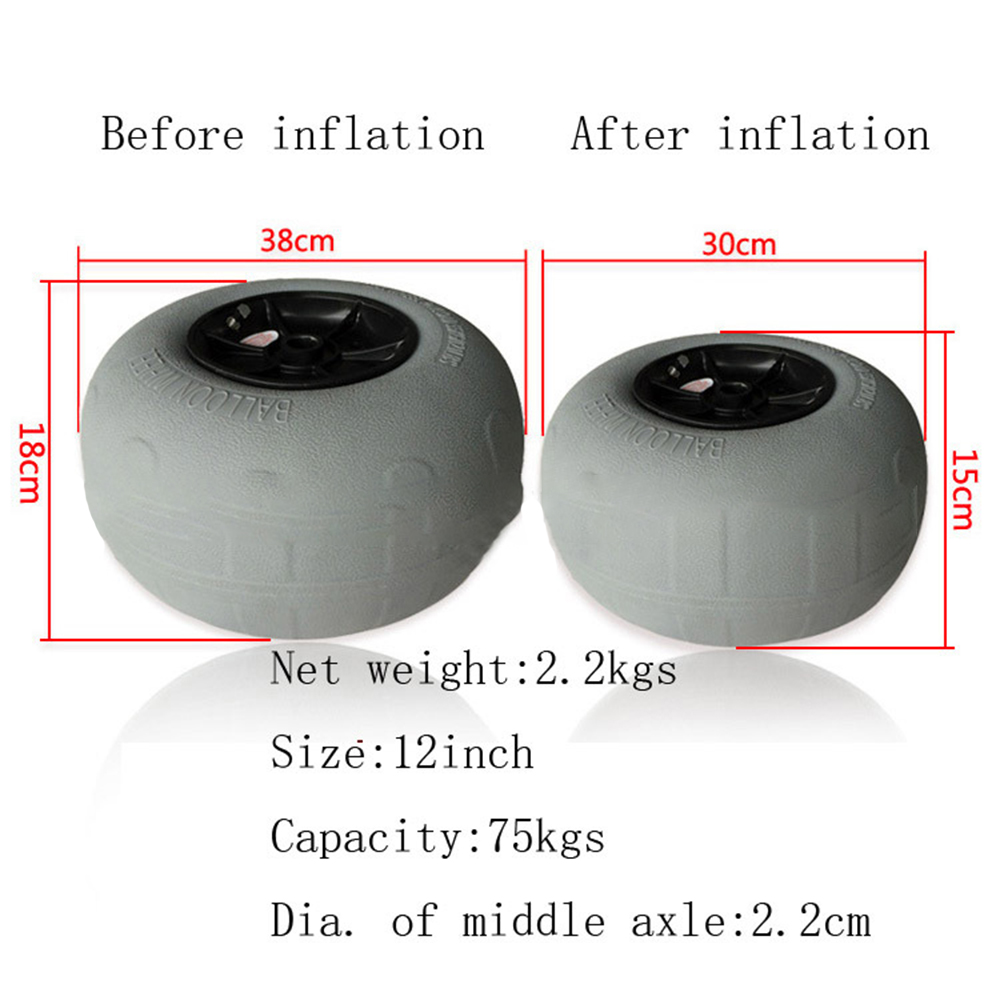 Inflatable Wide Wheel Canoe Bo - Fishing Kayak Cart avaliação e preço