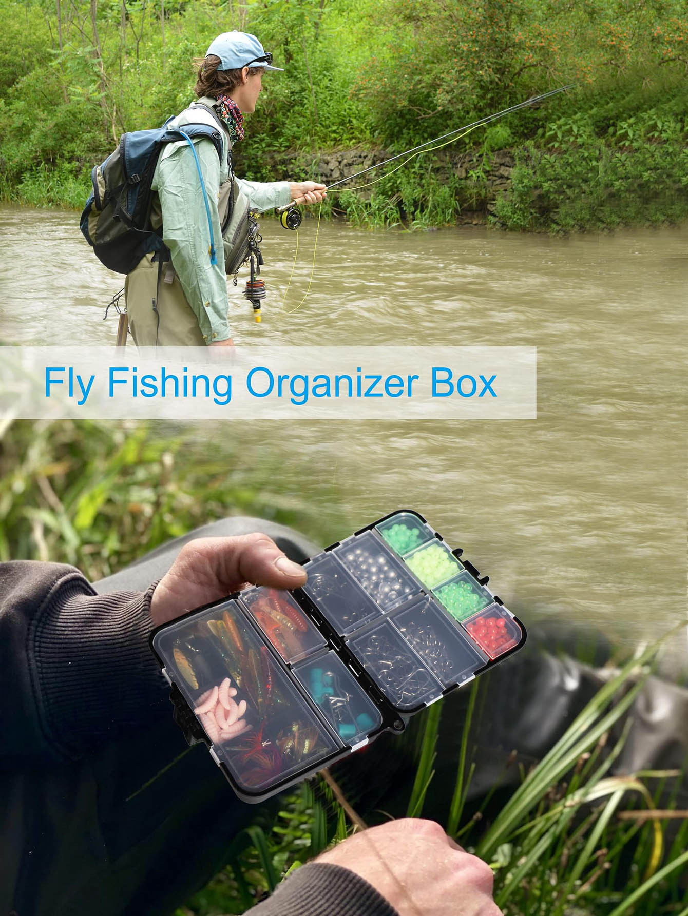 Small Tackle Box Organizer Min - Fishing Kayak Crate avaliação e preço